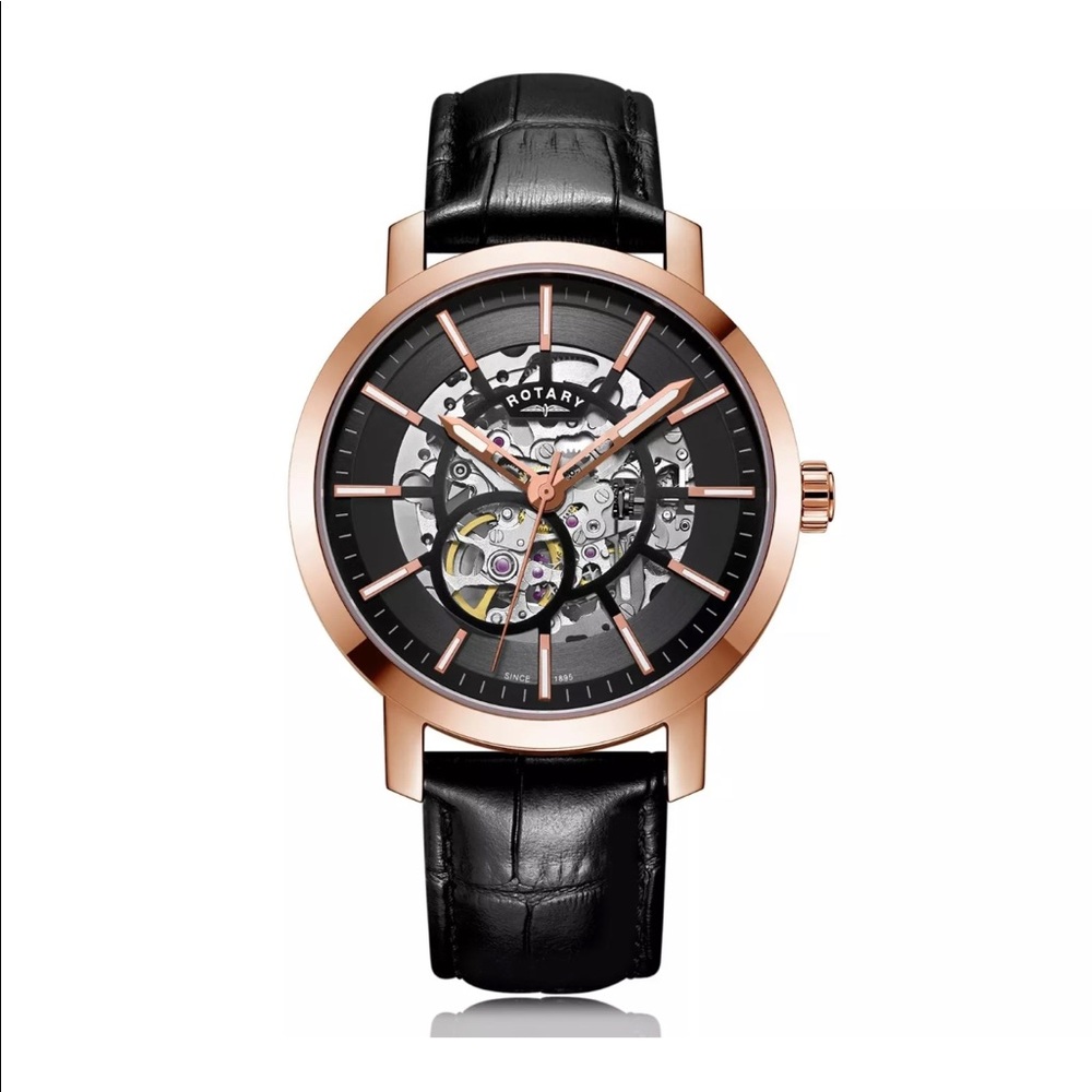 Rotary Rose Gold Automatic Skeleton Watch - Picture 5 of 5